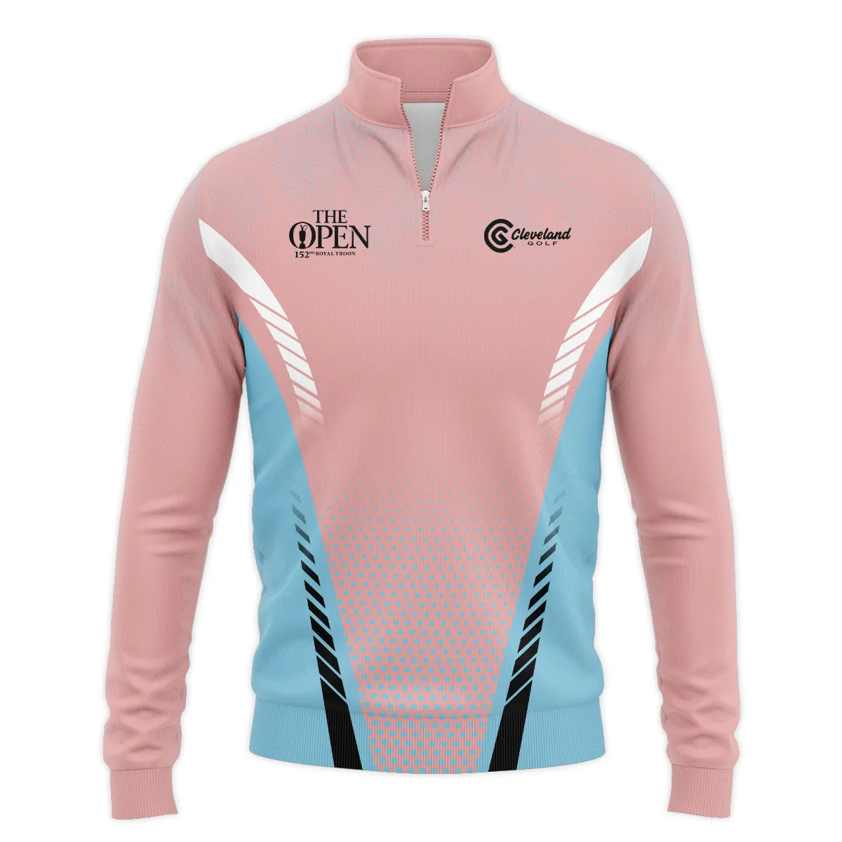 Special Release Pink Light Blue Cleveland Golf Golf 152nd Open Championship Quarter-Zip Jacket All Over Prints BLTOP090724A4CLESWZ