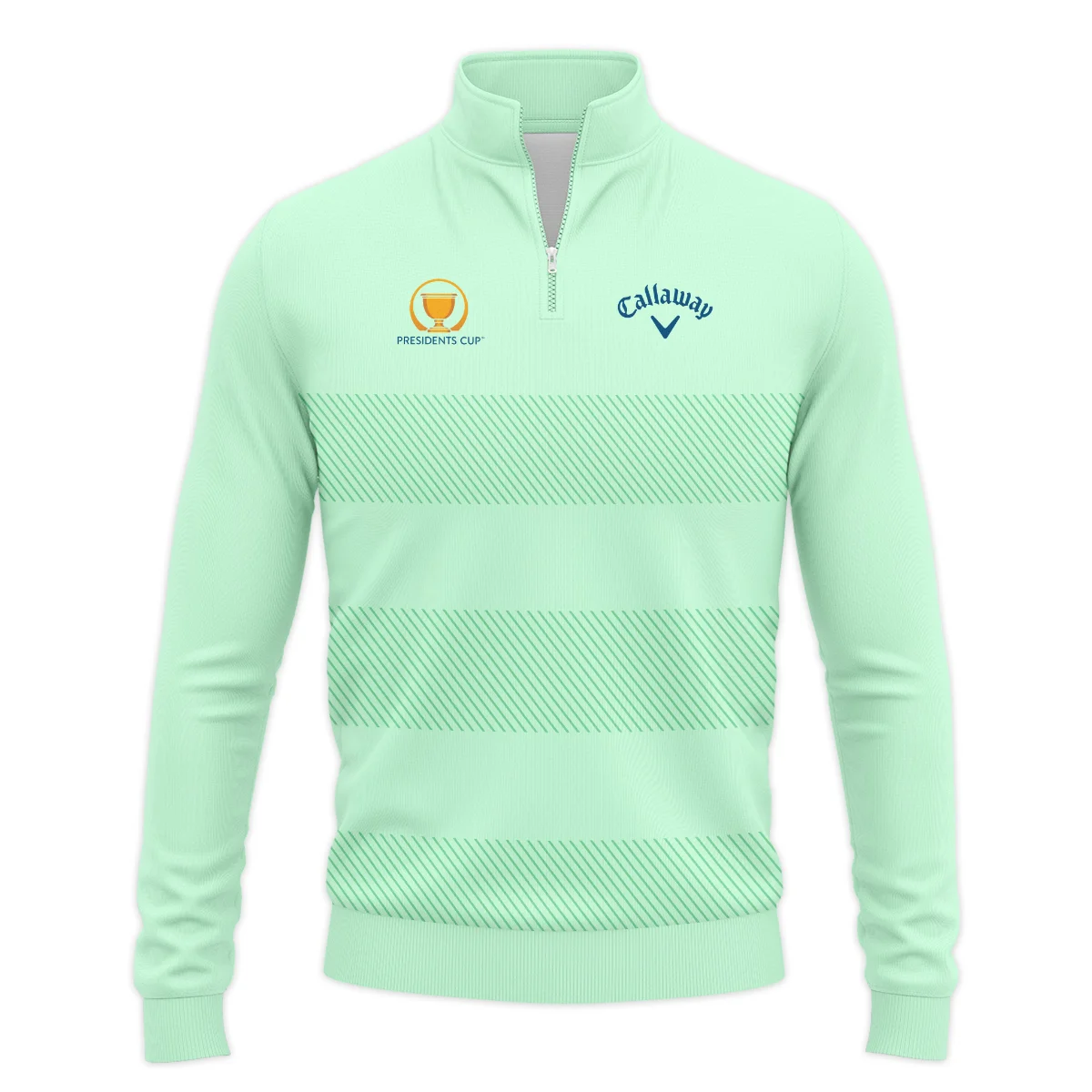 Presidents Cup Golf Lime Green Background Line Pattern  Callaway Quarter-Zip Jacket All Over Prints HOPDC110724A01CLWSWZ