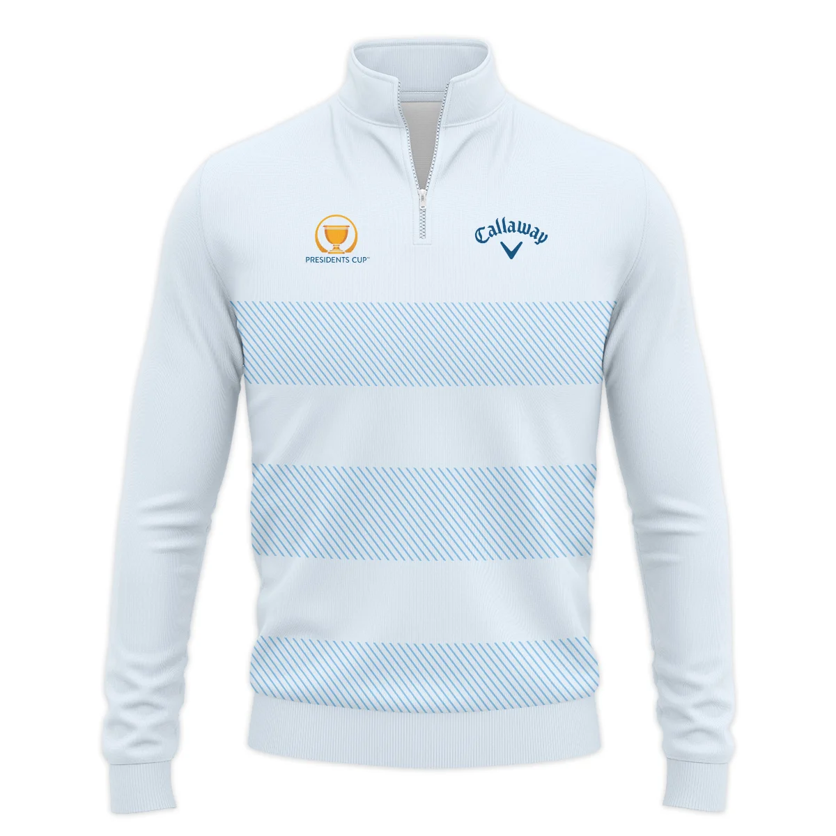 Presidents Cup Golf Light Blue Line Pattern Background Callaway Quarter-Zip Jacket All Over Prints HOPRC100724A02CLWSWZ