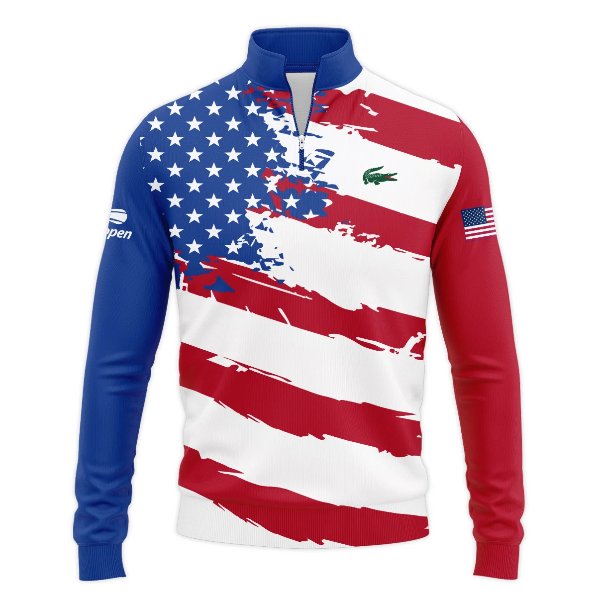 Sport Lacoste US Open Tennis Quarter-Zip Jacket All Over Prints HOTN060724A1LCSWZ