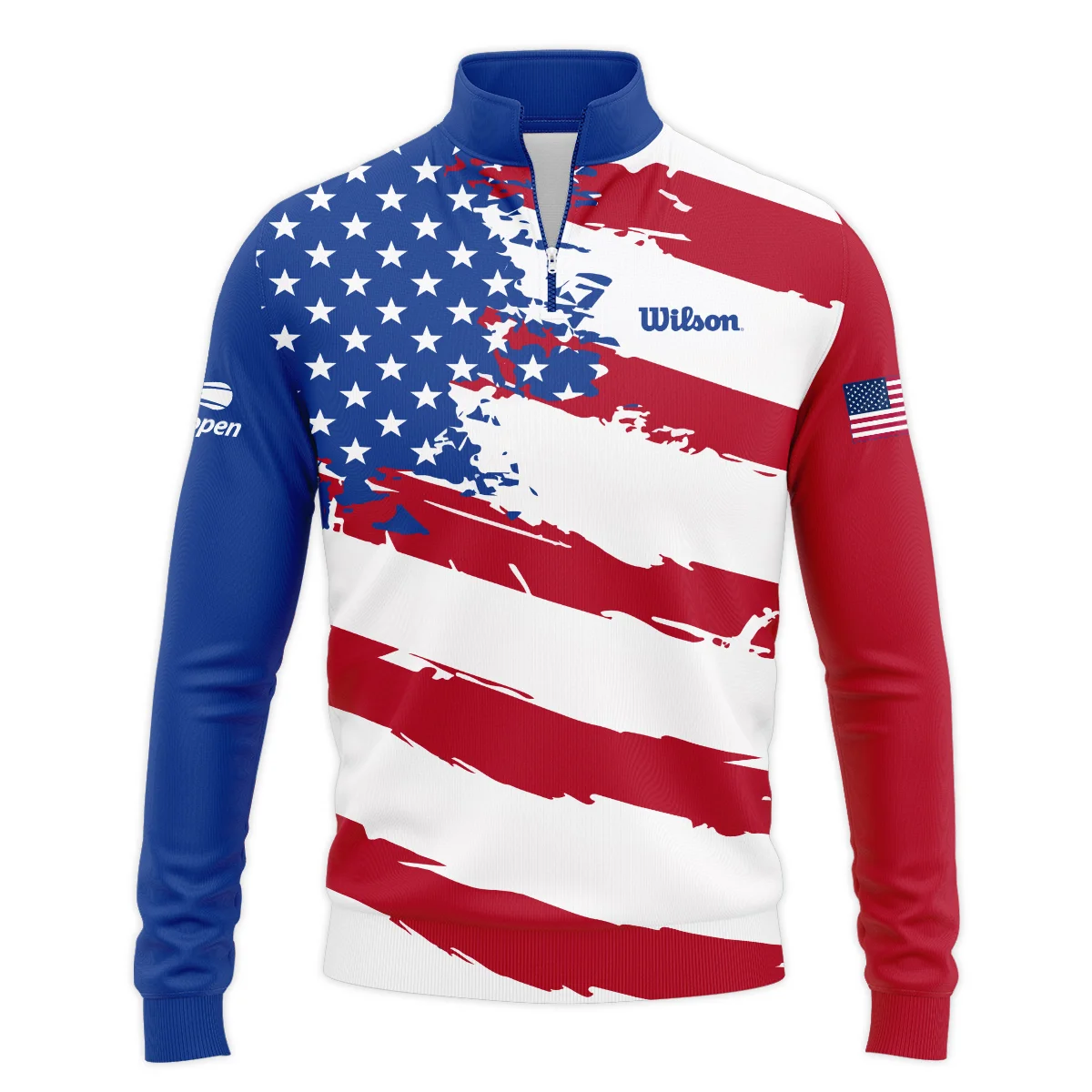 Sport Wilson US Open Tennis Quarter-Zip Jacket All Over Prints HOTN060724A1WSSWZ