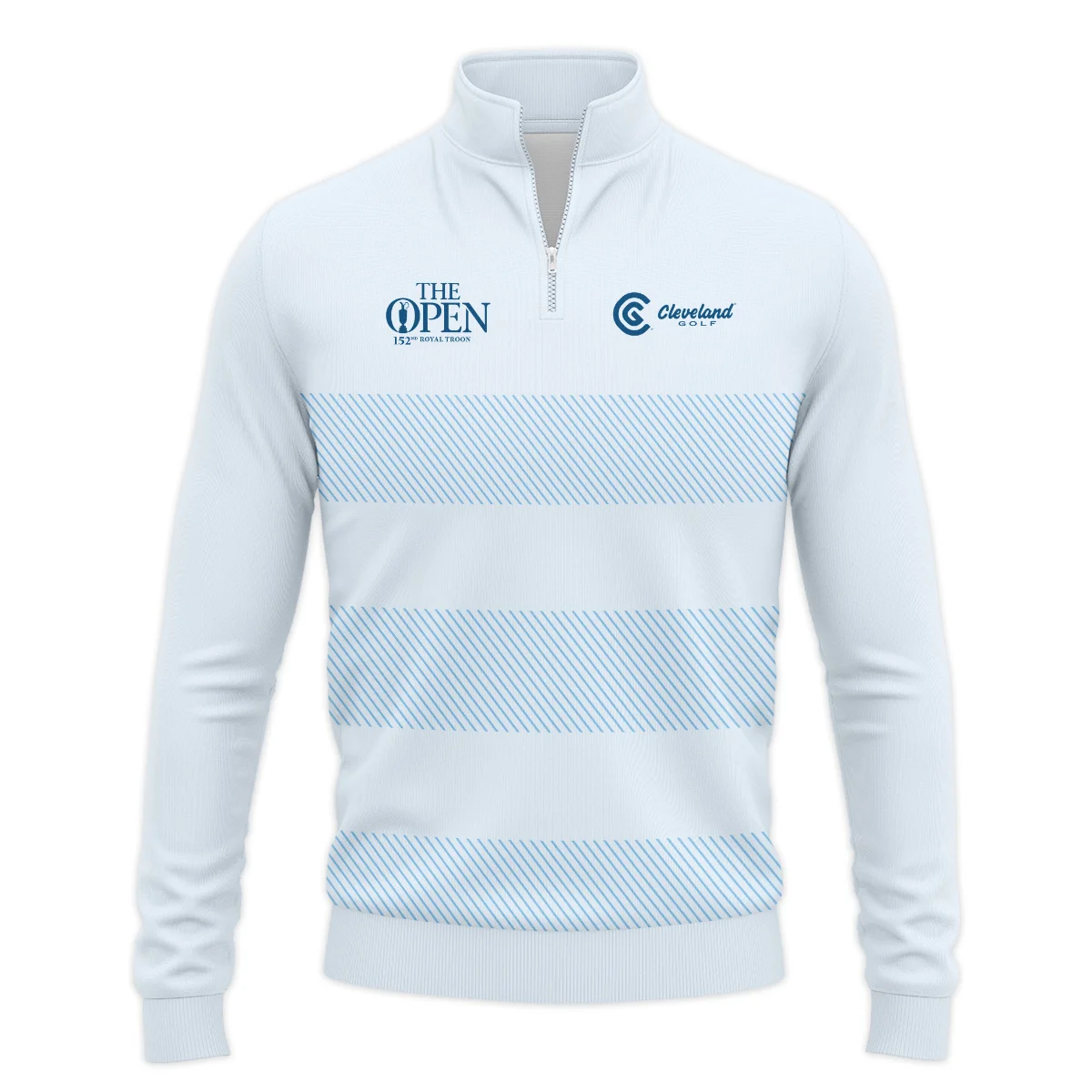 Special Release Cleveland Golf 152nd Open Championship Light Blue Background Line Pattern Quarter-Zip Jacket All Over Prints HOTOP100724A01CLESWZ