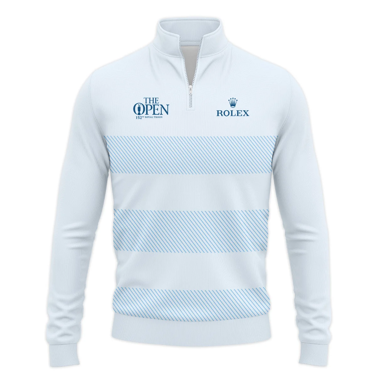 Special Release Rolex 152nd Open Championship Light Blue Background Line Pattern Quarter-Zip Jacket All Over Prints HOTOP100724A01ROXSWZ