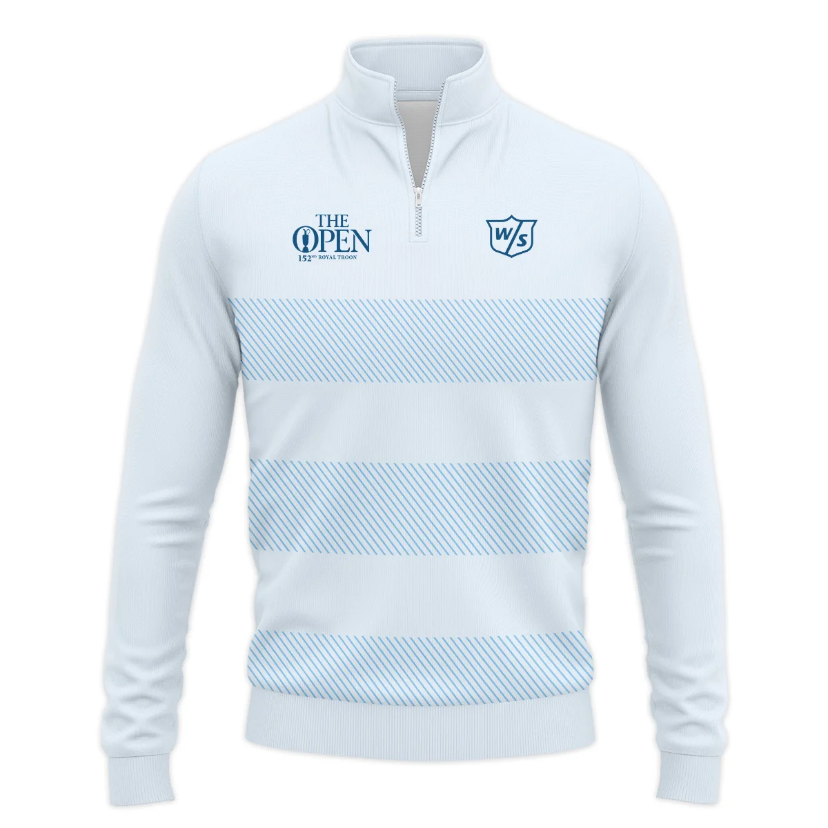 Special Release Wilson Staff 152nd Open Championship Light Blue Background Line Pattern Quarter-Zip Jacket All Over Prints HOTOP100724A01WSSWZ