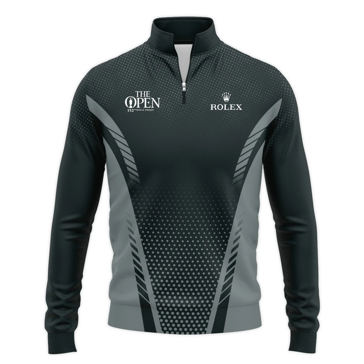 Golf Sport Dark Green Color Rolex 152nd Open Championship Quarter-Zip Jacket All Over Prints QTTOP090724A1ROXSWZ