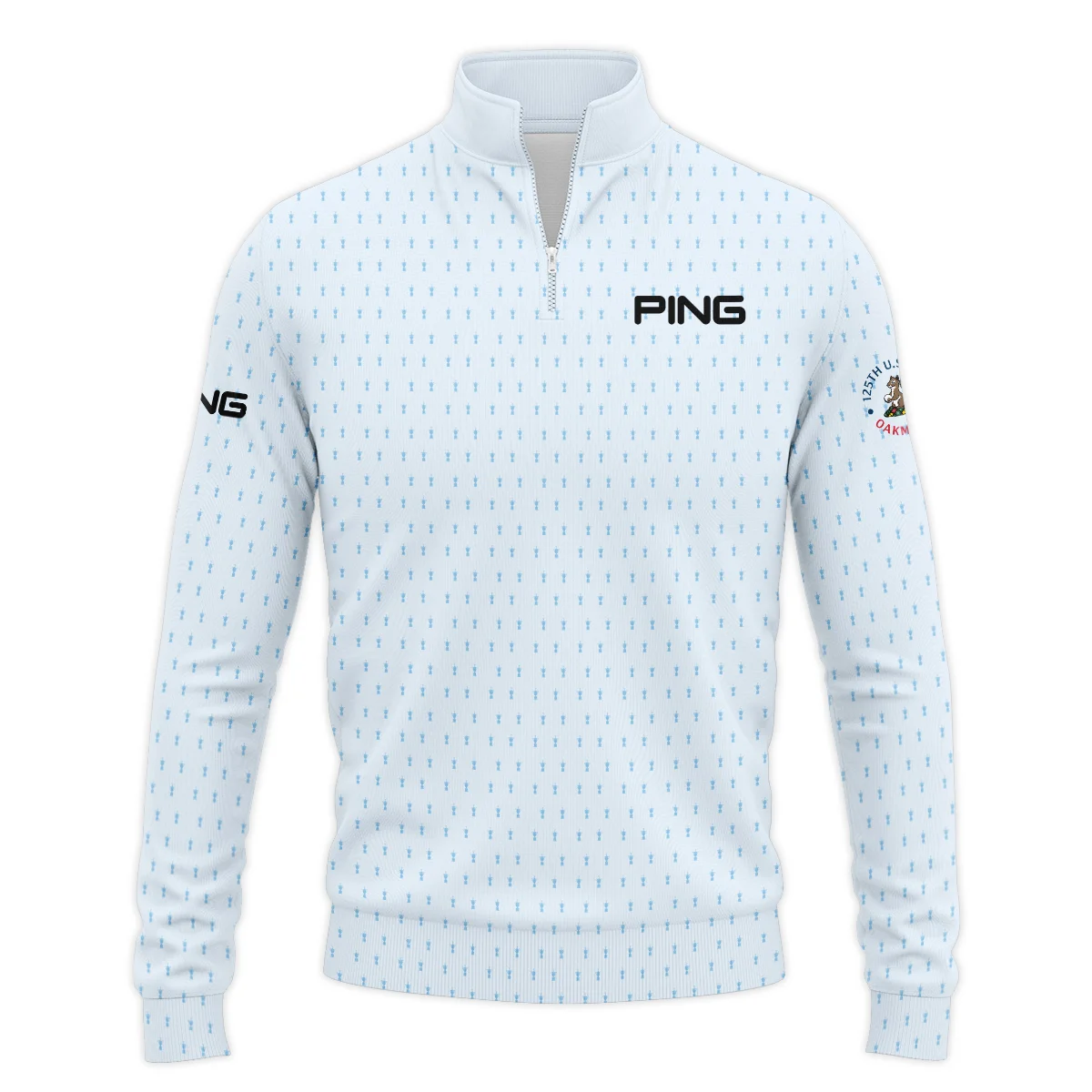 Special Release Light Blue Ping 125th U.S. Open Oakmont Quarter-Zip Jacket All Over Prints QTUSM8724A2PISWZ