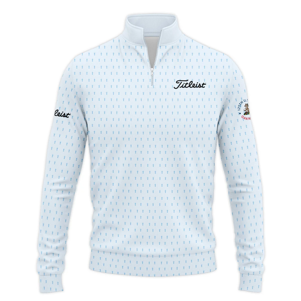 Special Release Light Blue Titleist 125th U.S. Open Oakmont Quarter-Zip Jacket All Over Prints QTUSM8724A2TLSWZ