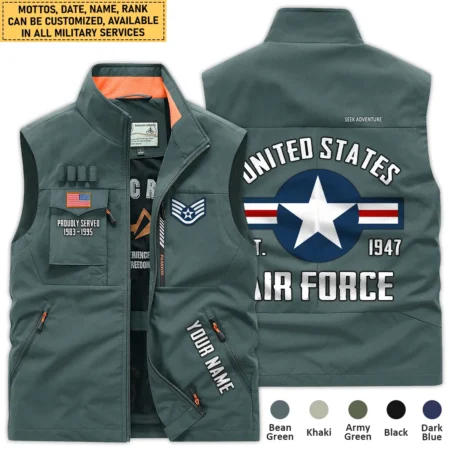 Personalized Gift Roundel of the U.S. Air Force Outdoor Vest BLVTR080724A03AF2