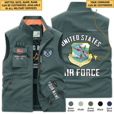 Personalized Gift Proudly Served Custom Command U.S. Air Force Outdoor Vest BLVTR080724A04AF