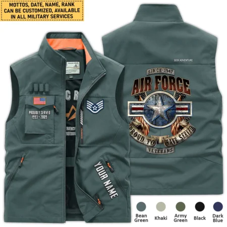 Personalized Gift Proud To Have Served U.S. Air Force Outdoor Sleeveless Vest BLVTR270724A1AF