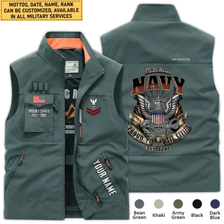 Personalized Gift Proud To Have Served U.S. Navy Outdoor Sleeveless Vest BLVTR270724A1NV