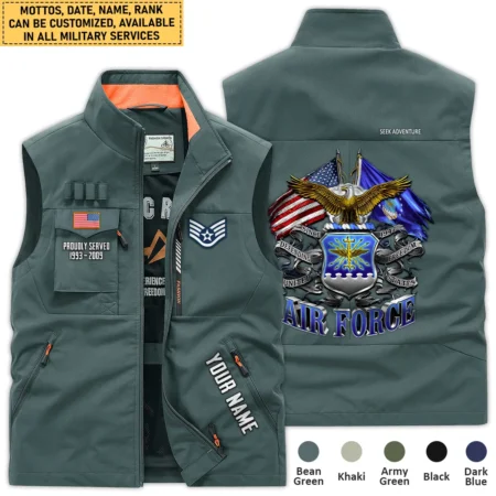 Personalized Gift Proudly Served Established Flag U.S. Air Force Outdoor Sleeveless Vest BLVTR270724A3AF