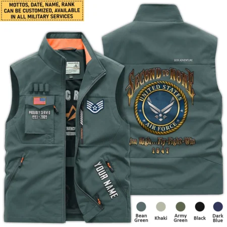 Personalized Gift Second To None Service Mottos U.S. Air Force Outdoor Sleeveless Vest BLVTR270724A4AF