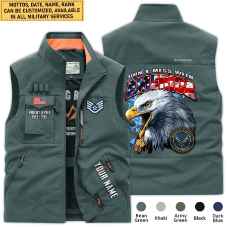 Personalized Gift Dont Mess With America U.S. Air Force Outdoor Sleeveless Vest BLVTR290724A1AF