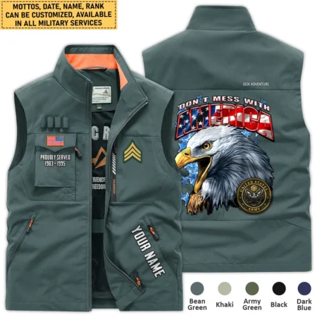 Personalized Gift Dont Mess With America U.S. Army Outdoor Sleeveless Vest BLVTR290724A1AM