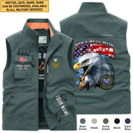 Personalized Gift Dont Mess With America U.S. Coast Guard Outdoor Sleeveless Vest BLVTR290724A1CG