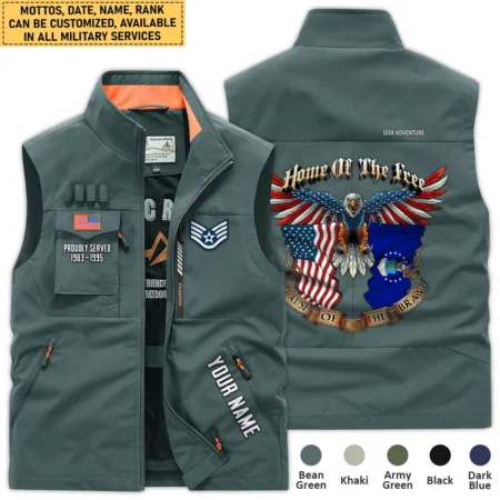 Personalized Gift Home Of The Free Because Of The Brave U.S. Air Force Outdoor Sleeveless Vest BLVTR290724A2AF