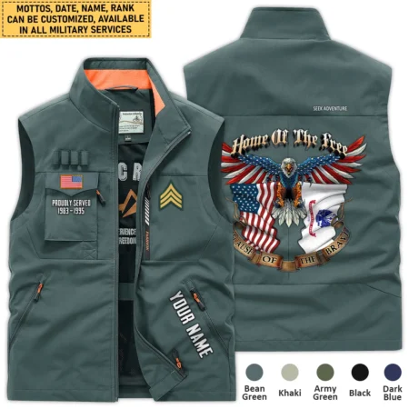 Personalized Gift Home Of The Free Because Of The Brave U.S. Army Outdoor Sleeveless Vest BLVTR290724A2AM