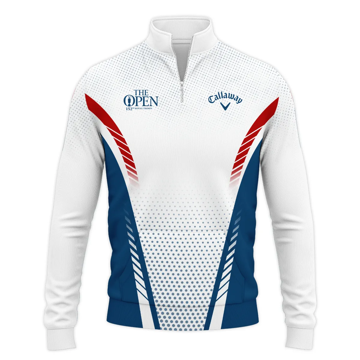 Special Release Blue Red White Us Flag Callaway 152nd Open Championship Performance Quarter Zip Sweatshirt With Pockets All Over Prints BLTOP090724A1CLWQZS