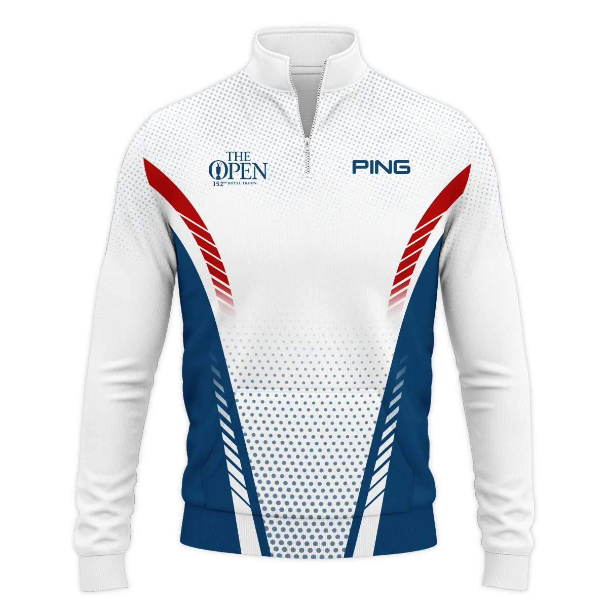 Special Release Blue Red White Us Flag Ping 152nd Open Championship Performance Quarter Zip Sweatshirt With Pockets All Over Prints BLTOP090724A1PIQZS