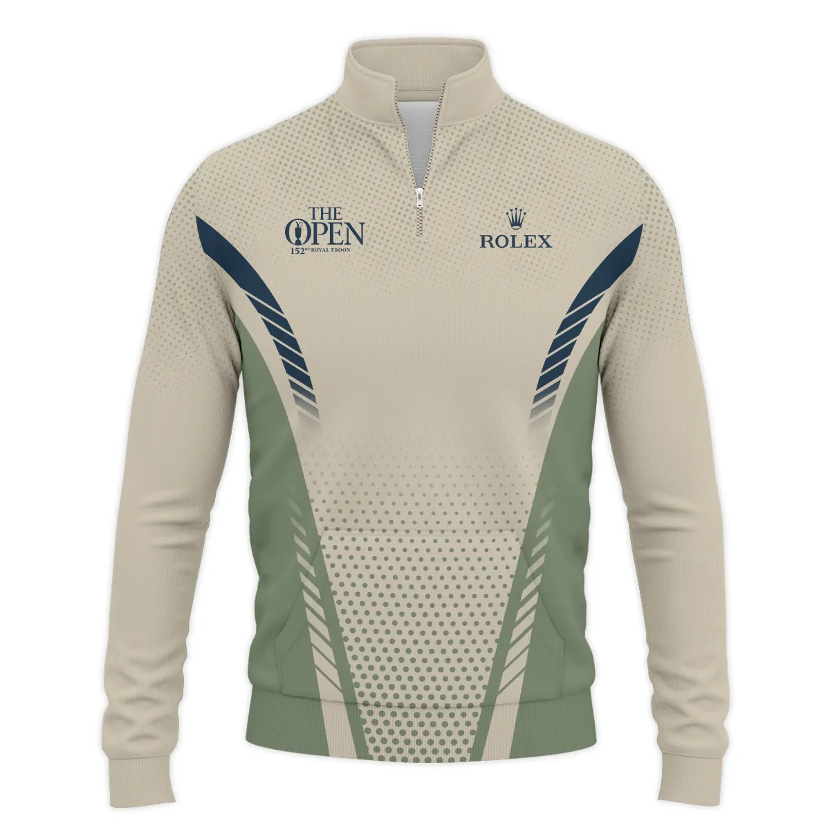 Special Release Tan Green Rolex 152nd Open Championship Performance Quarter Zip Sweatshirt With Pockets All Over Prints BLTOP090724A3ROXQZS