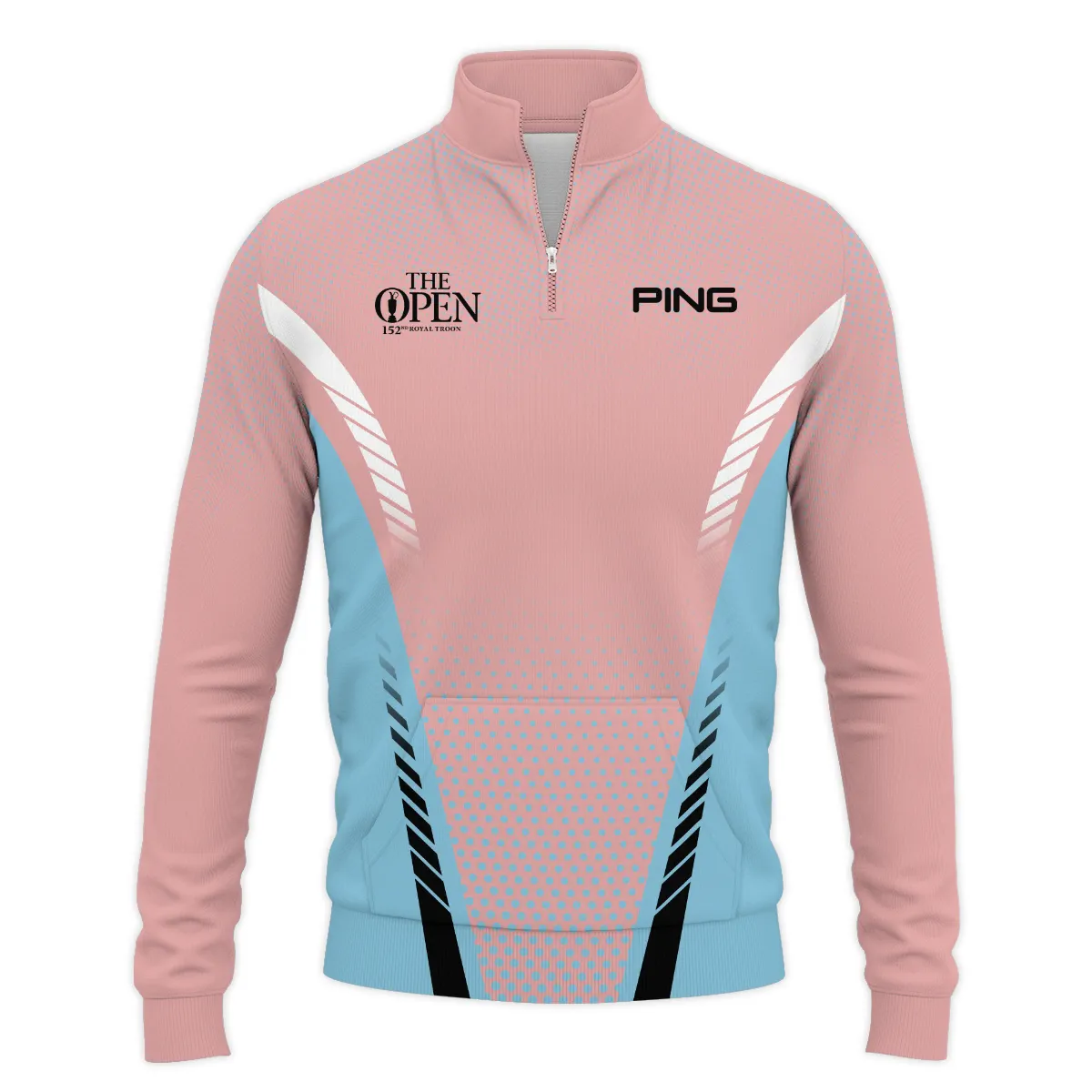 Special Release Pink Light Blue Ping 152nd Open Championship Performance Quarter Zip Sweatshirt With Pockets All Over Prints BLTOP090724A4PIQZS