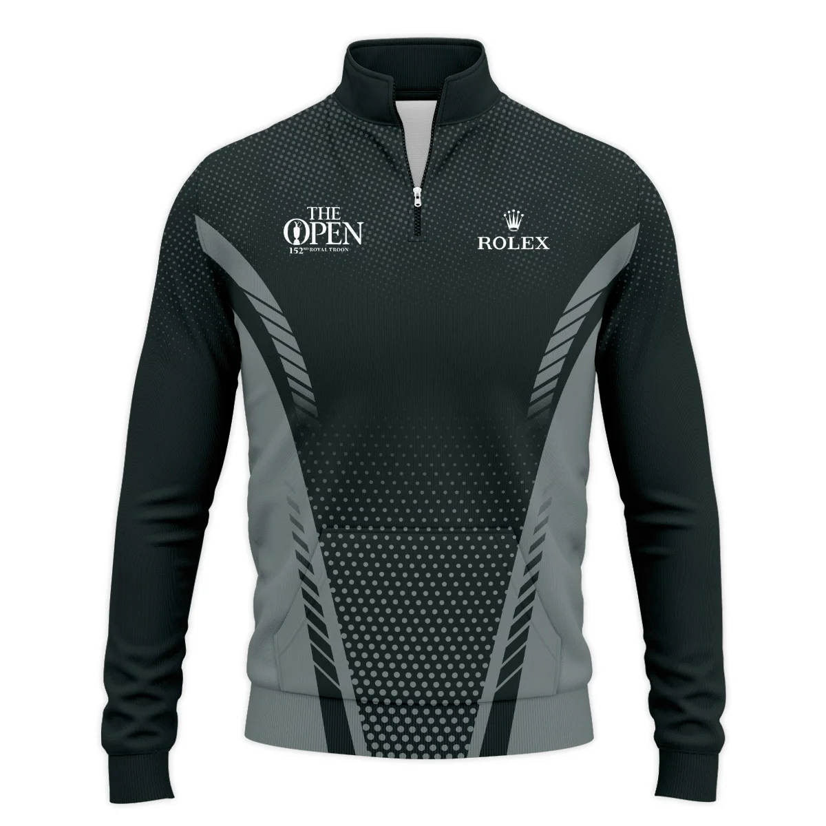 Golf Sport Dark Green Color Rolex 152nd Open Championship Performance Quarter Zip Sweatshirt With Pockets All Over Prints QTTOP090724A1ROXQZS