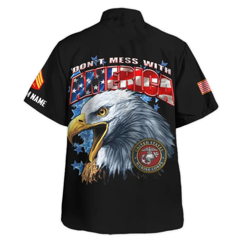 Dont Mess With America Veteran U.S. Marine Corps Apparel All Over Prints BLVTR240724A1MC - Hawaiian Shirt