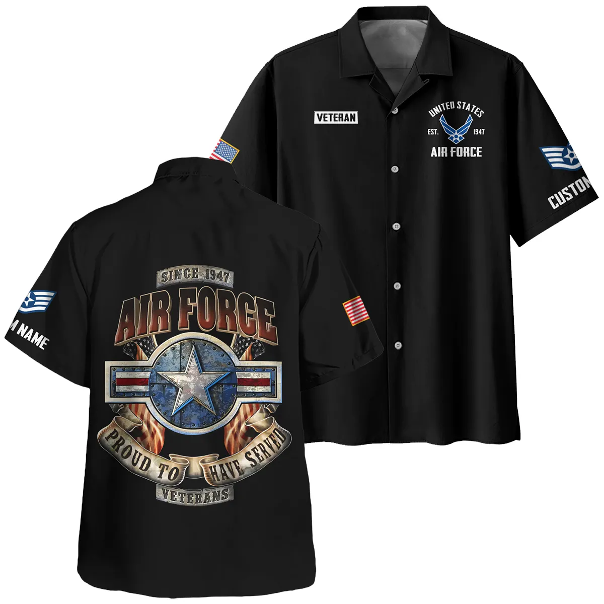 Proud To Have Served Veteran U.S. Air Force Apparel All Over Prints BLVTR180724A1AF - Hawaiian Shirt