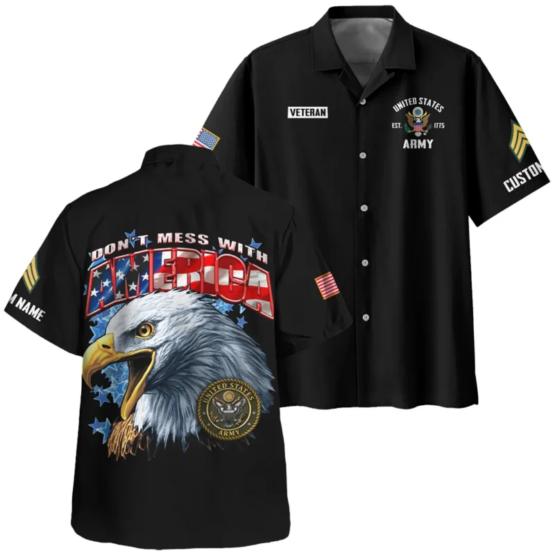 Dont Mess With America Veteran U.S. Army Apparel All Over Prints BLVTR240724A1AM - Hawaiian Shirt