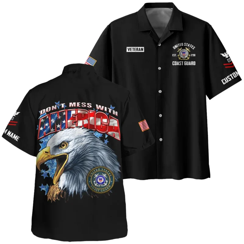 Dont Mess With America Veteran U.S. Coast Guard Apparel All Over Prints BLVTR240724A1CG - Hawaiian Shirt