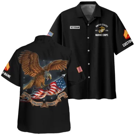 These Colors Dont Run Veteran U.S. Marine Corps Apparel All Over Prints BLVTR240724A3MC - Hawaiian Shirt