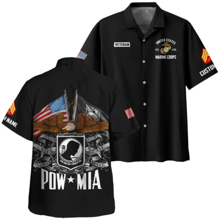 POW MIA All Gave Some Some Gave All Veteran U.S. Marine Corps Apparel All Over Prints BLVTR260724A1MC - Hawaiian Shirt