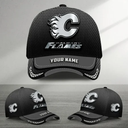 Calgary Flames  Sliver Color Mix Carbon Fiber Circle National Hockey League All Over Prints