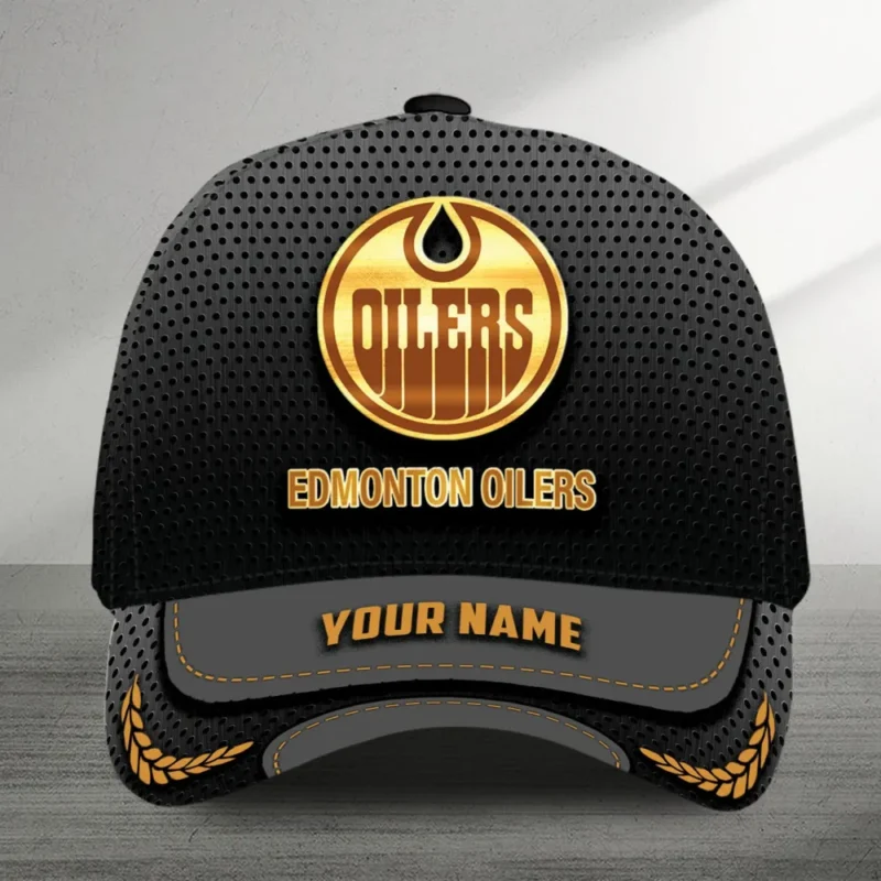 Edmonton Oilers  Gold Color Mix Carbon Fiber Circle National Hockey League All Over Prints