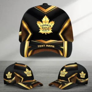 Toronto Maple Leafs Gold Carbon Mix Color National Hockey League Caps All Over Prints