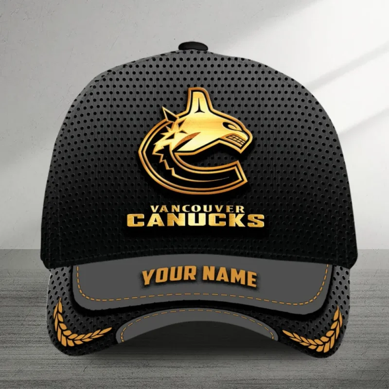 Vancouver Canucks  Gold Color Mix Carbon Fiber Circle National Hockey League All Over Prints