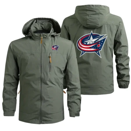 Collection Release Columbus Blue Jackets National Hockey League Waterproof Outdoor Jacket BLNHL260824A4CBJ