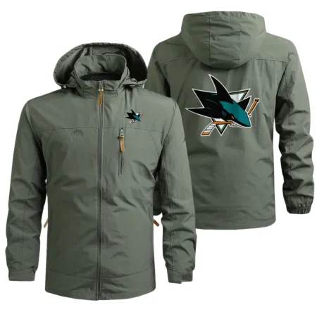 Collection Release San Jose Sharks National Hockey League Waterproof Outdoor Jacket BLNHL260824A4SJS