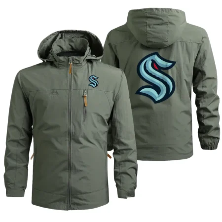 Collection Release Seattle Kraken National Hockey League Waterproof Outdoor Jacket BLNHL260824A4SK