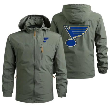 Collection Release St. Louis Blues National Hockey League Waterproof Outdoor Jacket BLNHL260824A4SLB