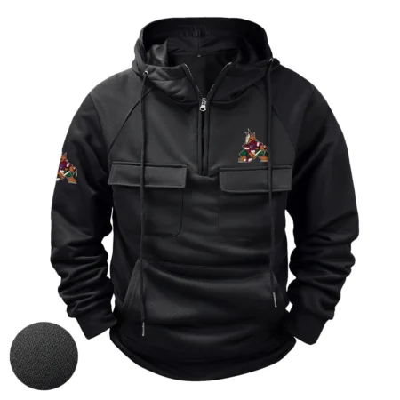 Collection Release Arizona Coyotes National Hockey League Tactical Quarter Zip Hoodie BLNHL260824A2AC