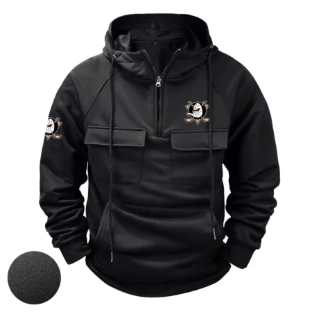 Collection Release Anaheim Ducks National Hockey League Tactical Quarter Zip Hoodie BLNHL260824A2AD