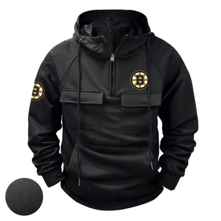 Collection Release Boston Bruins National Hockey League Tactical Quarter Zip Hoodie BLNHL260824A2BB