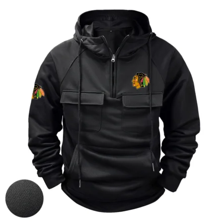 Collection Release Chicago Blackhawks National Hockey League Tactical Quarter Zip Hoodie BLNHL260824A2CB