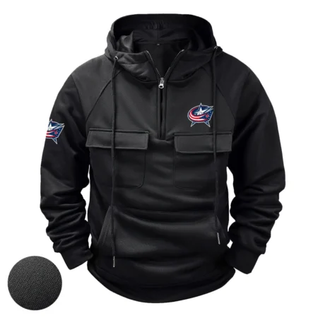 Collection Release Columbus Blue Jackets National Hockey League Tactical Quarter Zip Hoodie BLNHL260824A2CBJ