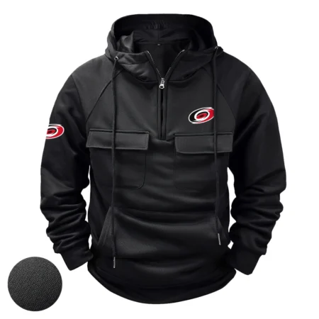 Collection Release Carolina Hurricanes National Hockey League Tactical Quarter Zip Hoodie BLNHL260824A2CH