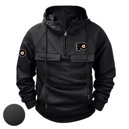 Collection Release Philadelphia Flyers National Hockey League Tactical Quarter Zip Hoodie BLNHL260824A2PF