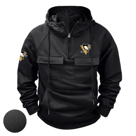 Collection Release Pittsburgh Penguins National Hockey League Tactical Quarter Zip Hoodie BLNHL260824A2PP