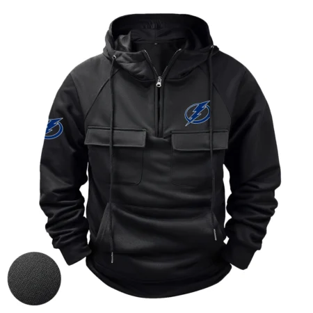 Collection Release Tampa Bay Lightning National Hockey League Tactical Quarter Zip Hoodie BLNHL260824A2TBL